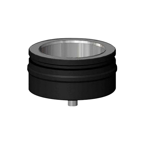 Заглушка с отводом конденсата, Permeter Ultra, 25 мм, D150, черный, Schiedel